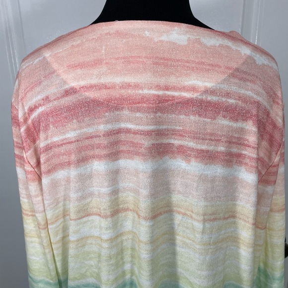 Alfred Dunner Pink and Blue Gradient Blouse PL CB-70 - Picture 7 of 7